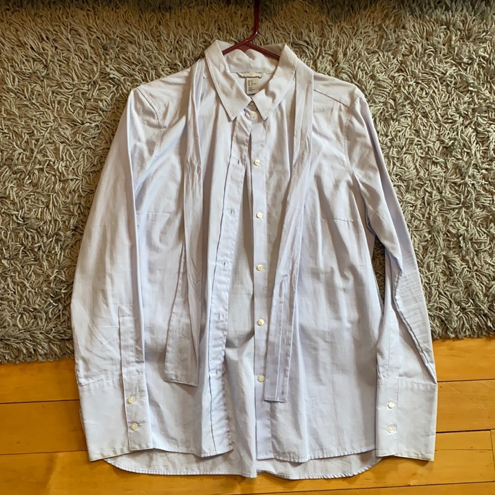 Light worn Baby Blue Dress Shirt